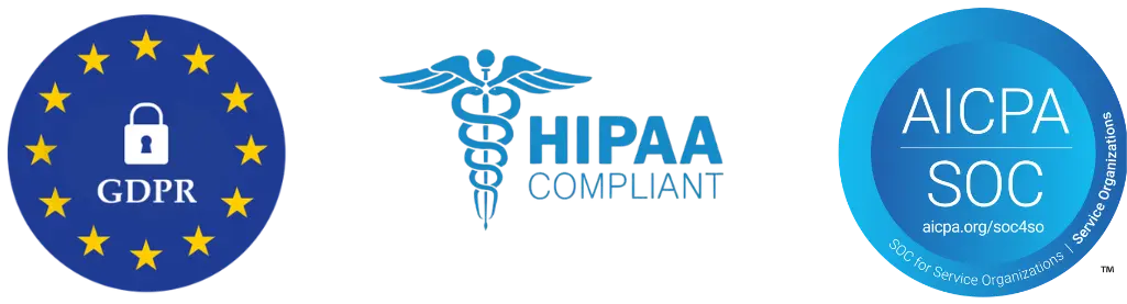 Nyk AI is built with HIPAA, GDPR and SOC Compliance